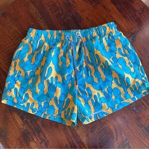 Men's Boardies Swim Trunks Size small cactus print lined